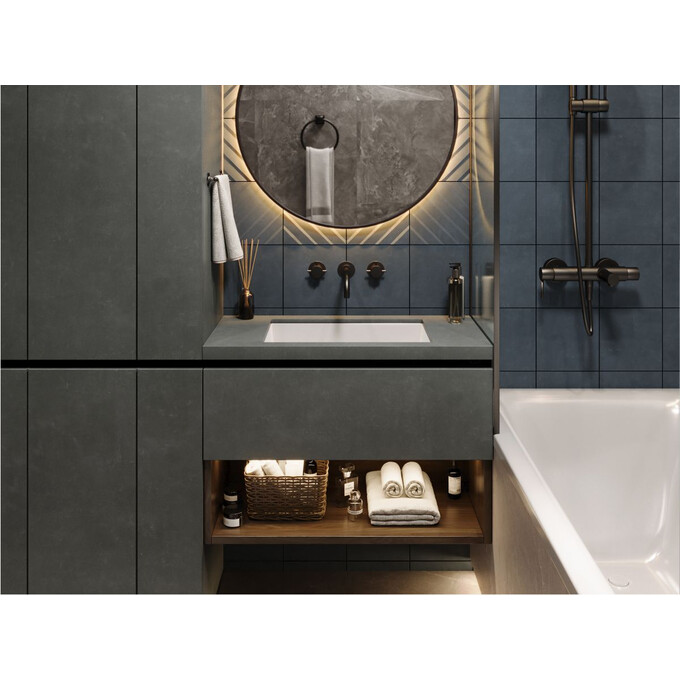 Умывальник Miraggio Bogota 505 Miramarble 0000492 (56x35 см, под столешницу), Доступные размеры: 56 x 35, фото 5