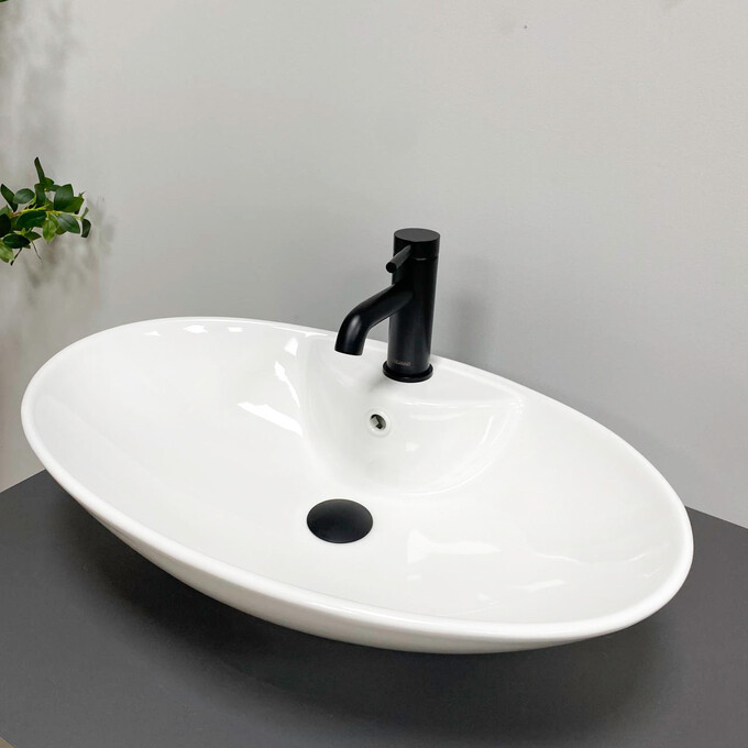 Умивальник VBI Carovilli White VBI-015504 (60x38 см), Доступні розміри: 60 x 38, Колір виробника: білий, фото 