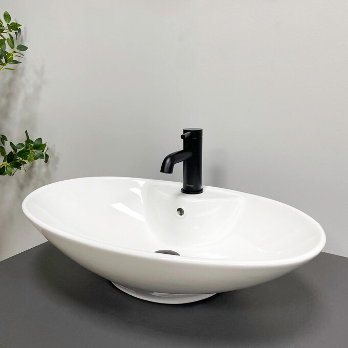 Умивальник VBI Carovilli White VBI-015504 (60x38 см), Доступні розміри: 60 x 38, Колір виробника: білий, фото , изображение 2