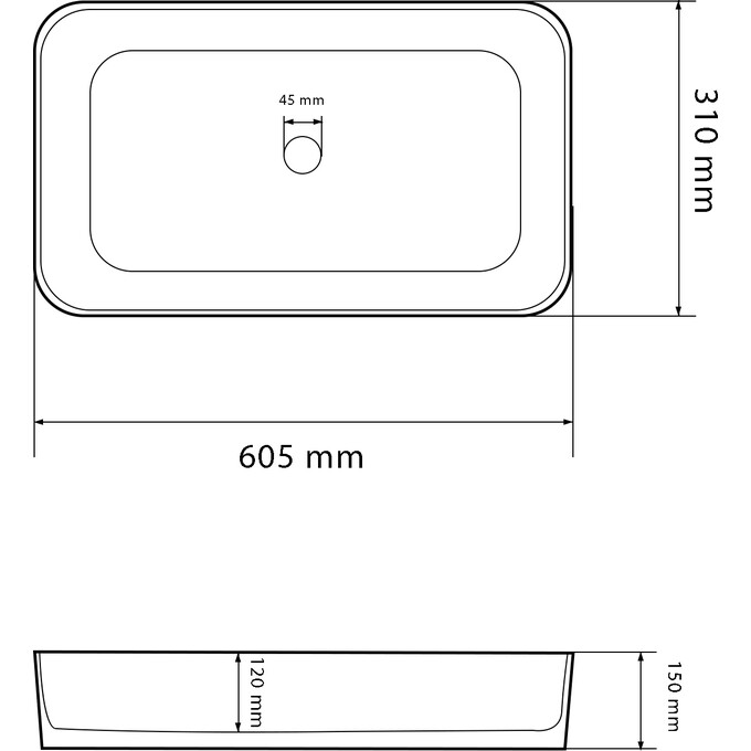 Умивальник VBI Paterno White VBI-012609 (61x31 см), фото , изображение 5
