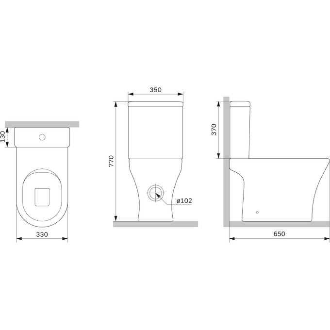 Безободковый унитаз-компакт Am.Pm Flash CNA8600SC (с сиденьем), фото 12