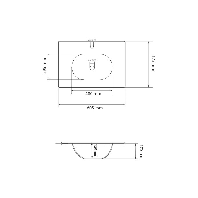 Умивальник VBI Pordenone White VBI-018047 (61x48 см), фото , изображение 4