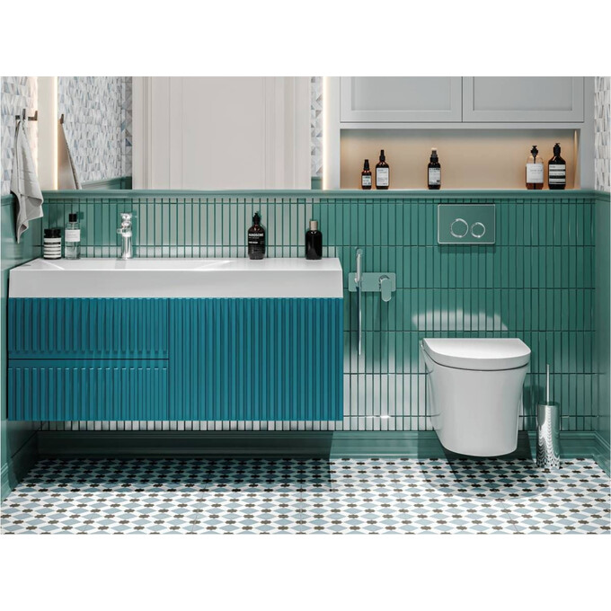 Раковина Miraggio Viola 1200 L Miramarble 0002660 (120x46 см, с крылом), Доступные размеры: 120 x 46 L, Технология производства: Miramarble, Цвет производителя: белый глянец, фото 4