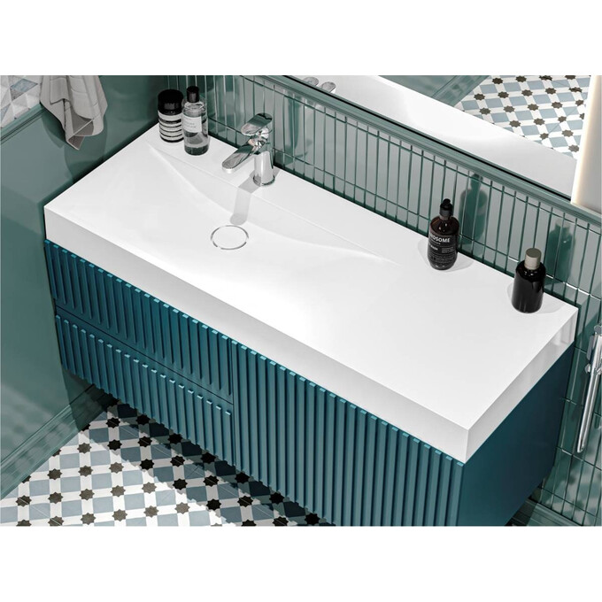 Раковина Miraggio Viola 1200 L Miramarble 0002660 (120x46 см, с крылом), Доступные размеры: 120 x 46 L, Технология производства: Miramarble, Цвет производителя: белый глянец, фото 3