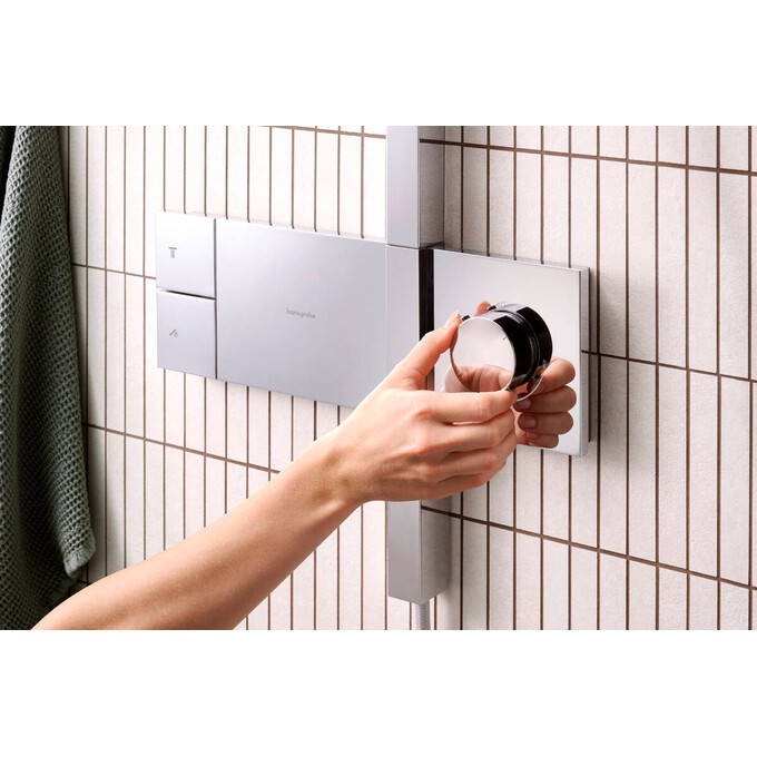 Душевая система с термостатом Hansgrohe Raindance Alive Q 1jet Chrome 24580000 (хром), Цвет производителя: хром, фото 5