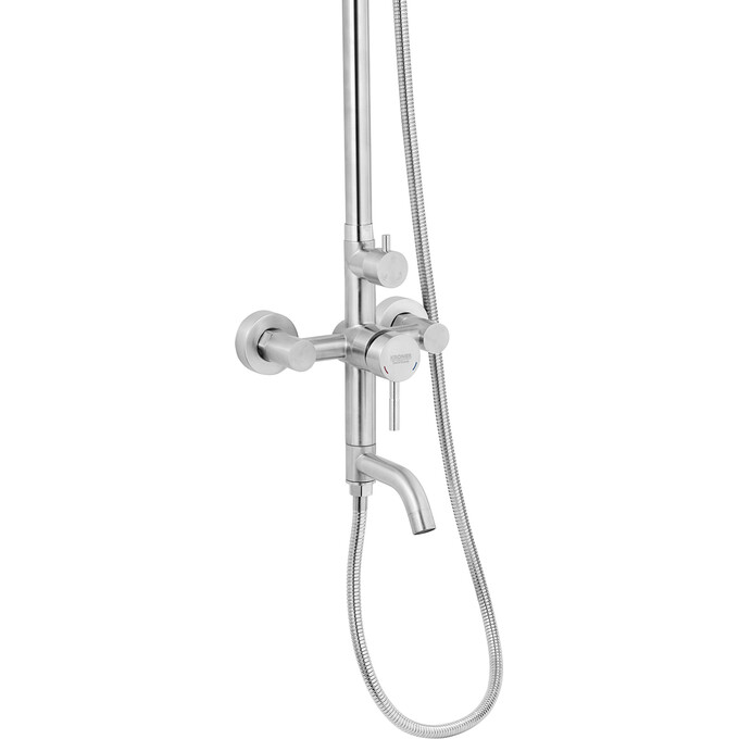 Комплект смесителей для ванной комнаты Kroner Edelstahl Klassisch KRKESG063ESG010 (Klassisch-ESG063+Klassisch-ESG010, нержавейка), фото 3