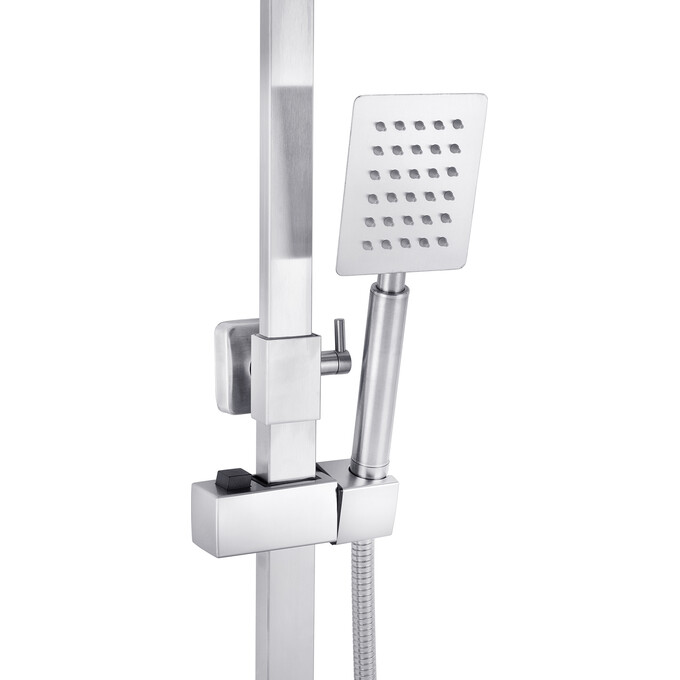 Комплект смесителей для ванной комнаты Kroner Edelstahl Kubus KRKUBESG063ESG010ESG052 (Kubus-ESG063+Kubus-ESG010+Kubus-ESG052, нержавейка), фото 8