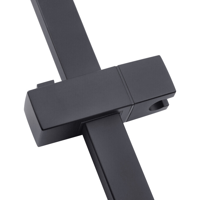 Комплект змішувачів для ванної кімнати Kroner Edelstahl Kubus KRKSCH063SCH0103 (Kubus-SCH063+Kubus-SCH010-3, чорний), фото , изображение 8