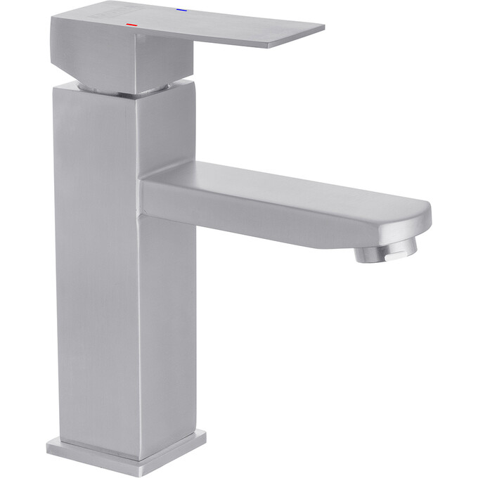 Комплект змішувачів для ванної кімнати Kroner Edelstahl Kubus KRKUBESG063ESG010ESG053 (Kubus-ESG063+Kubus-ESG010+Kubus-ESG053, нержавіюча сталь), фото , изображение 14