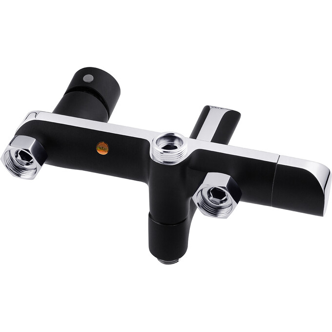 Комплект змішувачів для ванної кімнати та кухні Kroner Essen & Essen & Essen KRESCH063SCH010SCH030 (Essen-SCH063+Essen-SCH030+Essen-SCH010, чорний матовий/хром), фото , изображение 7