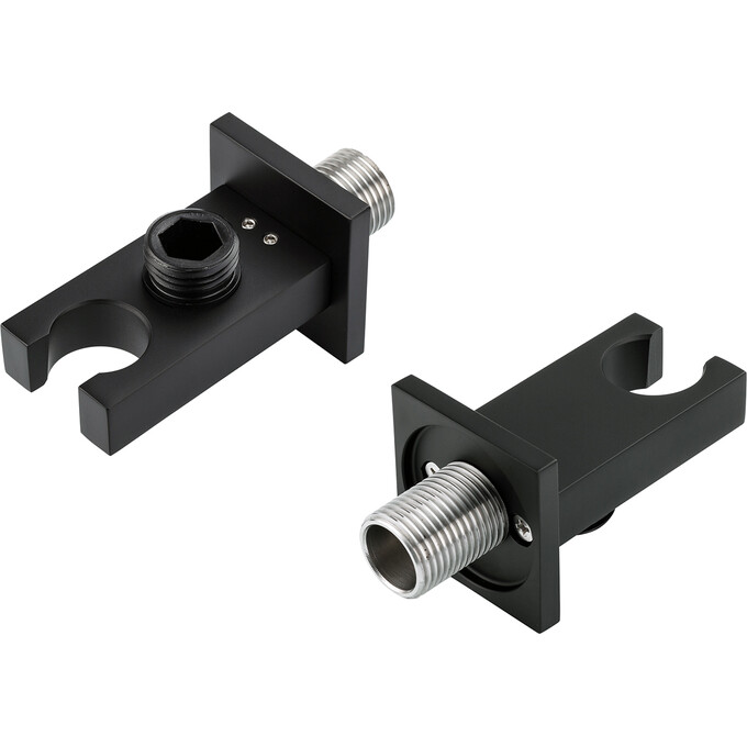 Комплект змішувачів для ванної кімнати Kroner Edelstahl Kubus KRKSCH082SCH0103 (Kubus-SCH082+Kubus-SCH010-3, чорний), фото , изображение 6