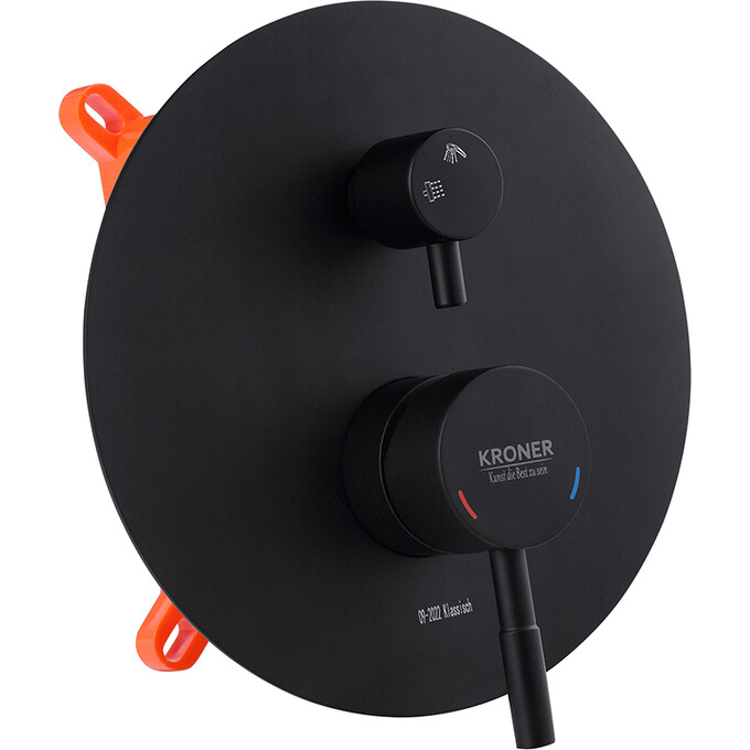 Комплект смесителей для ванной комнаты Kroner Edelstahl Klassisch KRKSCH082SCH010 (Klassisch-SCH082+Klassisch-SCH010, черный), фото 5