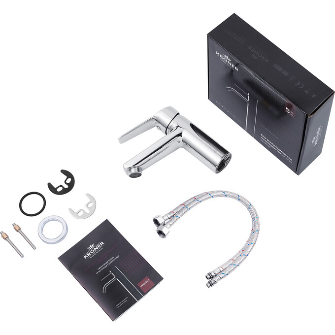 Комплект смесителей для ванной комнаты Kroner Armada & Hagen & Bidet KRAC064KC010C082 (Armada-C064K+Hagen-C010+Bidet-C082), фото 30