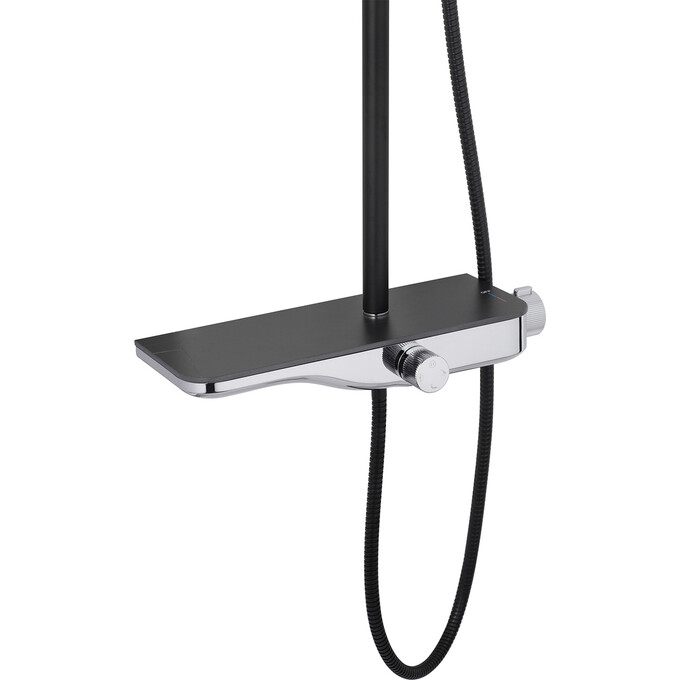 Комплект змішувачів для ванної кімнати Kroner Armada & Essen KRASCH065SCH010 (Armada-SCH065+Essen-SCH010, чорний матовий/хром), фото , изображение 3