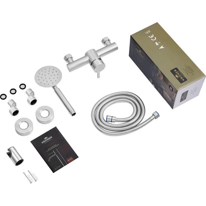 Смеситель для душа Kroner KRP Edelstahl Klassisch - ESG050 (нержавейка), фото 6