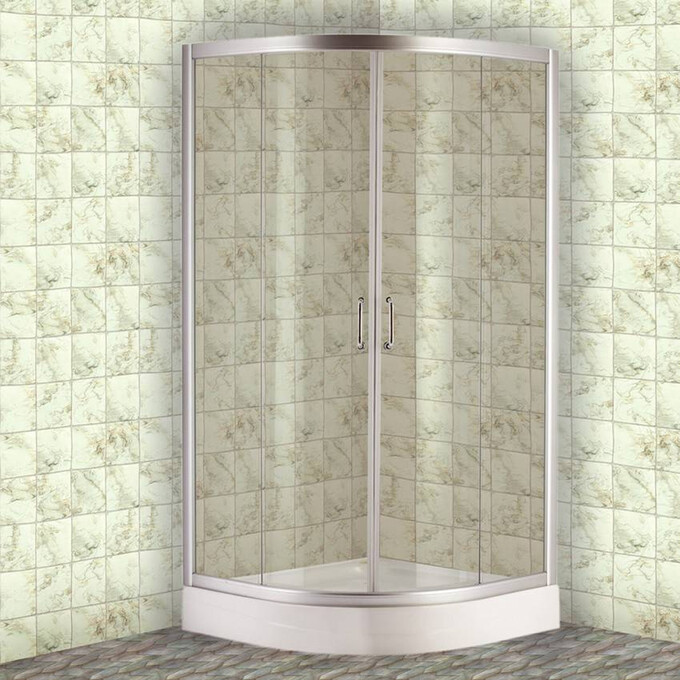 Душова кабіна з піддоном Devit Nymfa FEN0301PDEV (90x90 см, скло матове, профіль хром), Доступні розміри: 90 x 90, Колір виробника: матове скло, обробка хром, фото , изображение 2