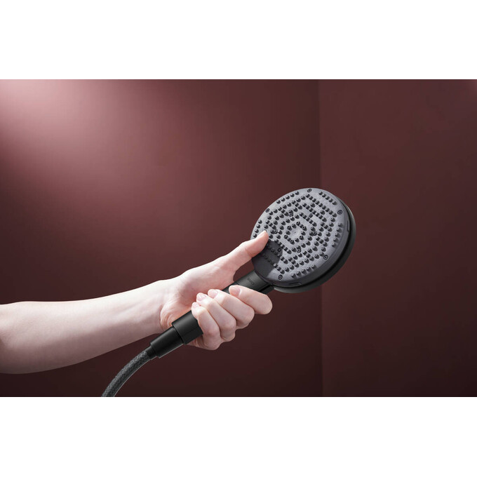 Лейка для душа Hansgrohe Raindance Alive Select S Matt Black 24500670 (черная матовая, трехрежимная), Цвет производителя: черный матовый, фото 2