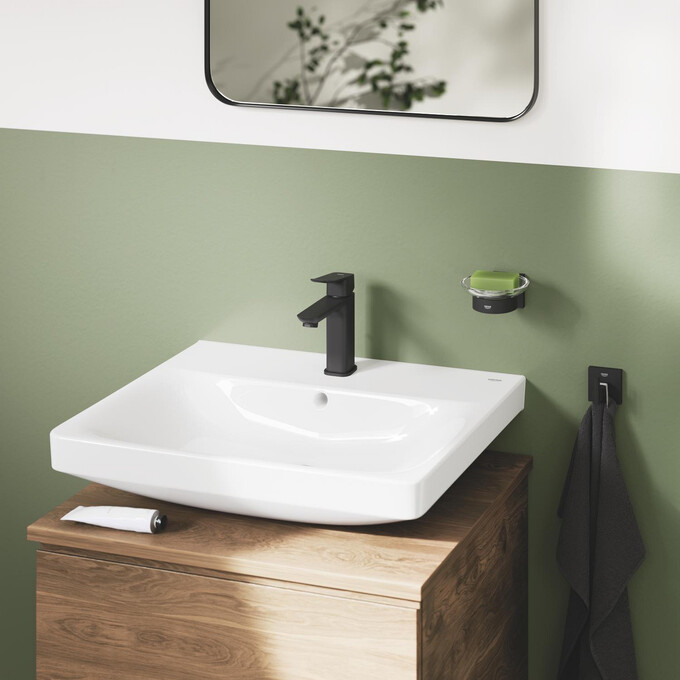 Змішувач для умивальника Grohe QuickFix Dice M-Size Black Matt 1018322430 (чорний матовий, з донним клапаном), Колір виробника: чорний матовий, фото , изображение 2