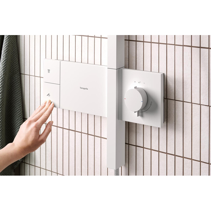 Душевая система с термостатом Hansgrohe Raindance Alive S 1jet Matt White 24582700 (белая матовая), Цвет производителя: белый матовый, фото 2