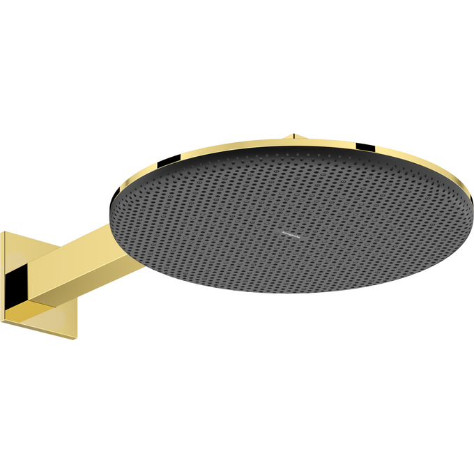 Верхний душ Hansgrohe Raindance Alive S 2jet Polished Gold Optic 24540990 (золото, 2 режима струи, с кронштейном), Цвет производителя: золото, фото 