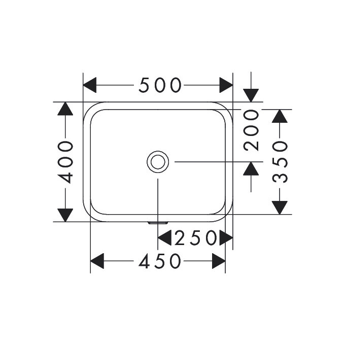 Умывальник Hansgrohe Xuniva Q 60154450 (45x35 см, под столешницу), фото 5