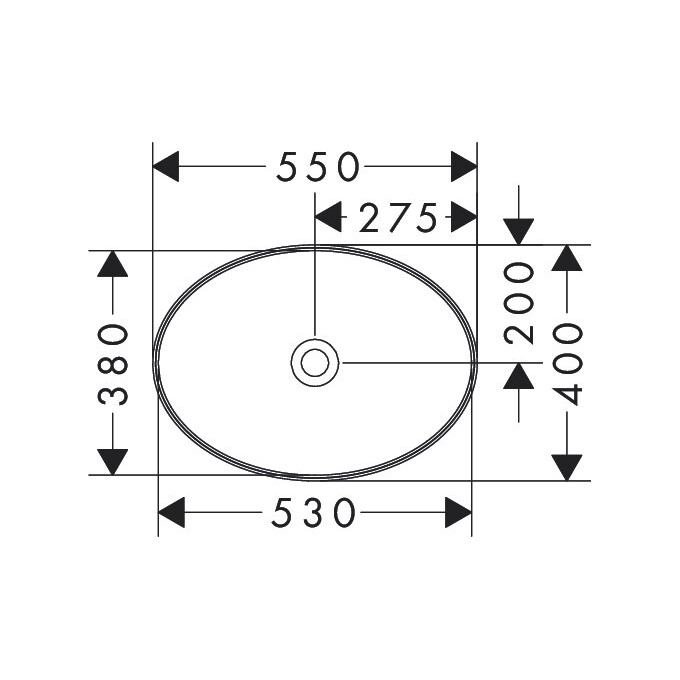Умывальник Hansgrohe Xuniva D 60165450 (55x40 см), фото 3