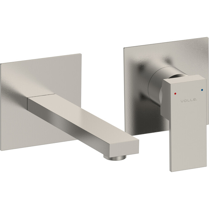 Змішувач прихованого монтажу для умивальника Volle Pardo Cepillado Níquel 1548.010302 (нікель, внутрішня частина в комплекті), Колір виробника: нікель, фото 