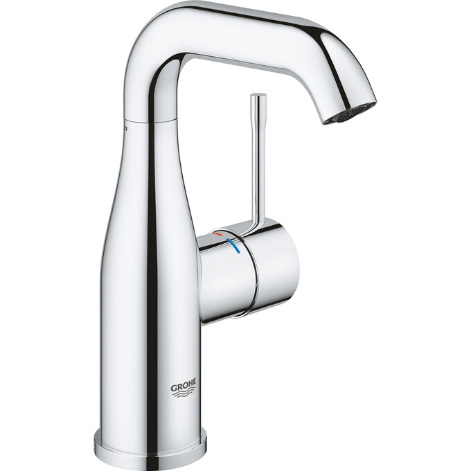 Змішувач для умивальника Grohe Essence M-Size Chrome 24181001 (з донним клапаном), фото 
