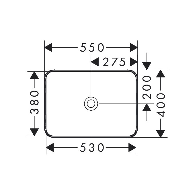 Умывальник Hansgrohe Xuniva Q 60168450 (55x40 см), фото 6