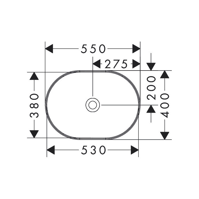 Умывальник Hansgrohe Xuniva U 60166450 (55x40 см), фото 3