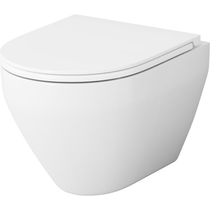 Безобідковий підвісний унітаз Am.Pm Spirit FlashClean C701700SC (з сидінням), фото 