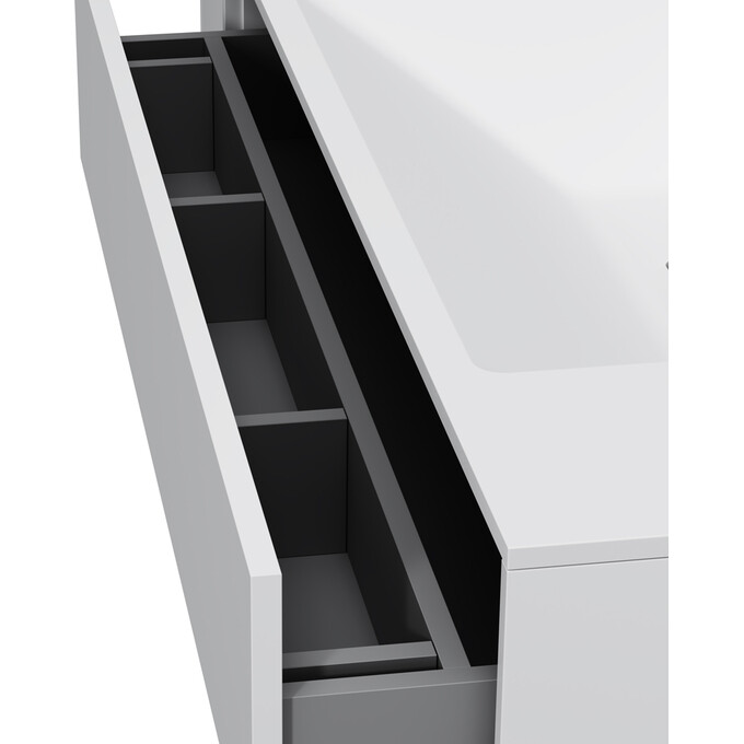 Тумба с раковиной Am.Pm Inspire V2.0 M50AFHX1003WM+M50AWPC1001WG (100 см, белая матовая, подвесная), Доступные размеры: 100, Цвет производителя: белый матовый, фото 9