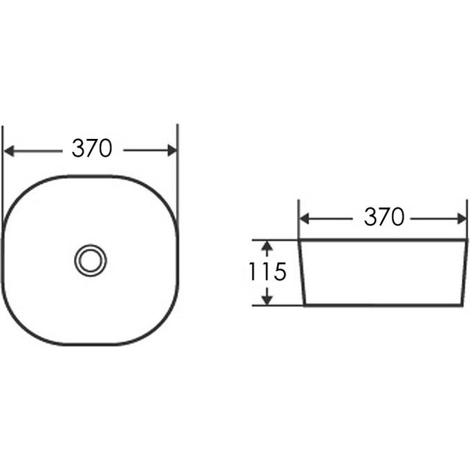 Умывальник Imprese i11184 (37x37 см, чаша), фото 2