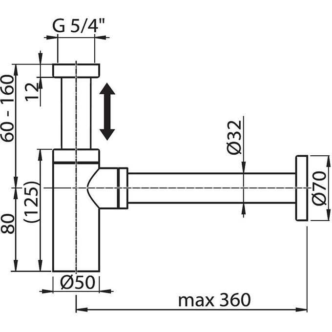 Сифон для раковини Ravak X01835 (брашироване рожеве золото, пляшковий), Колір виробника: брашироване рожеве золото, фото , изображение 2