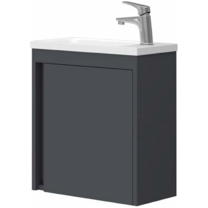 Тумба з раковиною Devit Small Anthracite Matt 063050A (50 см, антрацит матовий, підвісна), Доступні розміри: 50, Колір виробника: антрацит матовий, фото 