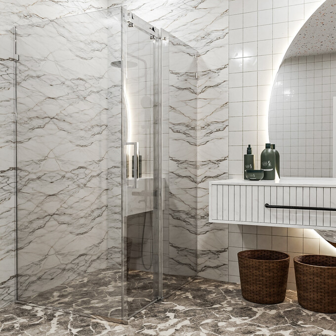 Душевая кабина Devit Art 3.0 SE2340 (120х80 см, стекло прозрачное, профиль хром), Доступные размеры: 120 x 80, Цвет производителя: хром, фото 2