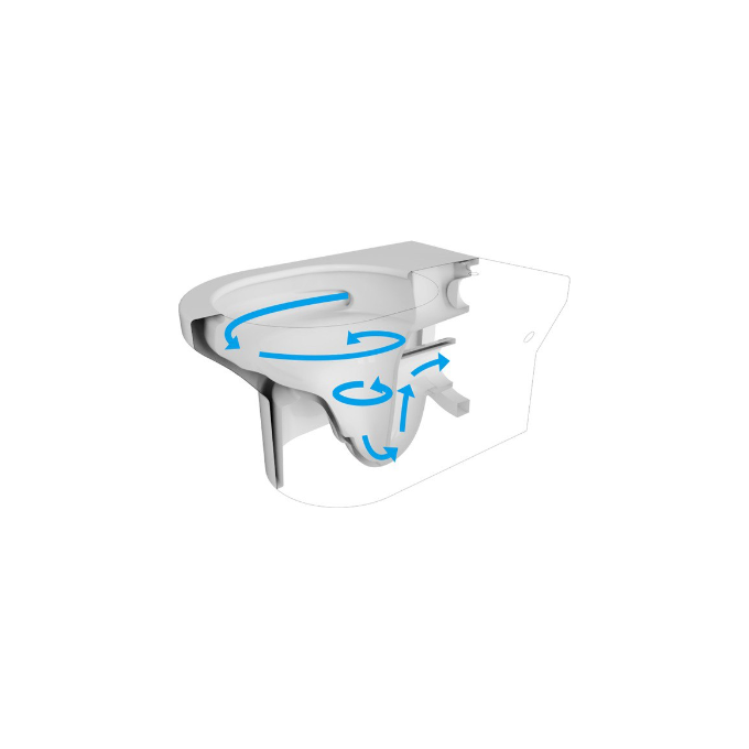 Безободковый подвесной унитаз Devit Fresh 2.0 Vortex Flush 3121121 (воронкообразный, с сиденьем), фото 3