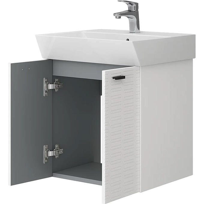 Тумба с раковиной Devit Flow White Matt 484050W (50 см, белая матовая, подвесная), Доступные размеры: 50, Цвет производителя: белый матовый, фото 8