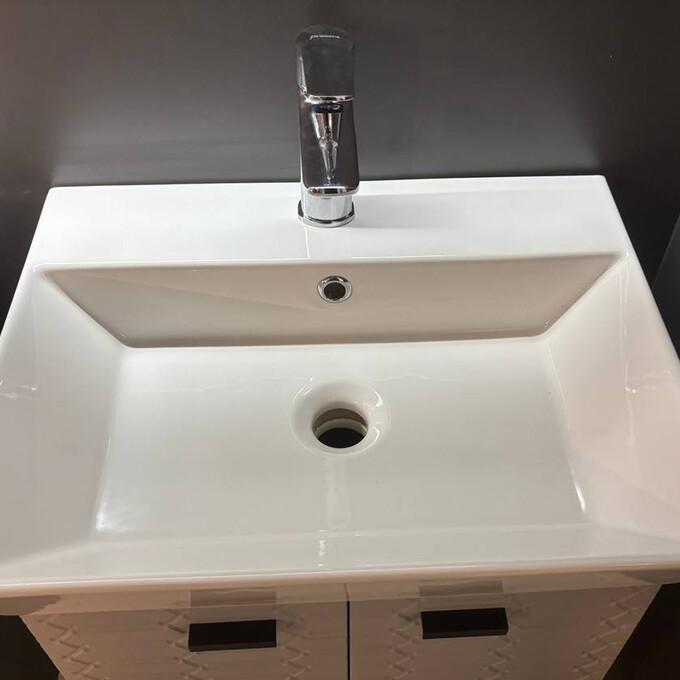 Тумба с раковиной Devit Flow Grey Matt 484050G (50 см, серая матовая, подвесная), Доступные размеры: 50, Цвет производителя: серый матовый, фото 9