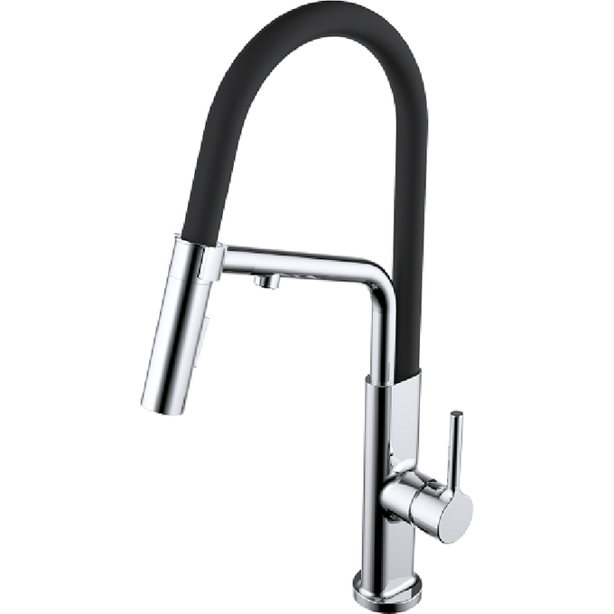 Смеситель для кухни Devit Acqua Chrome/Black Matt 91226 (хром/черный матовый, с гибким изливом и подключением питьевой воды), фото 6