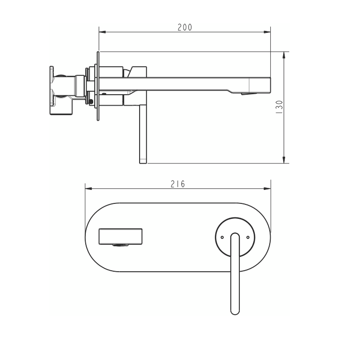 Змішувач прихованого монтажу для умивальника Devit Laguna Black Matt 8411X110B (чорний матовий, внутрішня частина в комплекті), Колір виробника: чорний матовий, фото , изображение 3