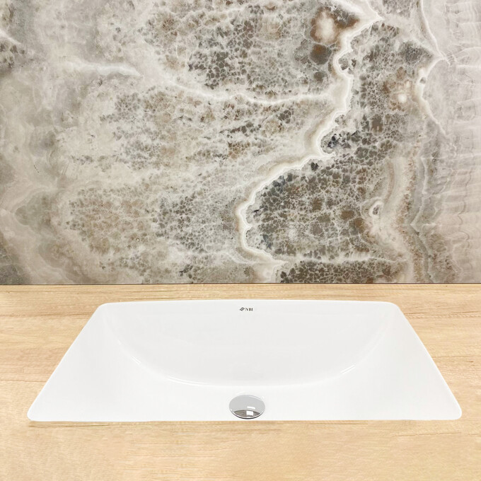 Умивальник VBI Montella White VBI-018036 (61x37 см, білий глянсовий, під стільницю), фото , изображение 2