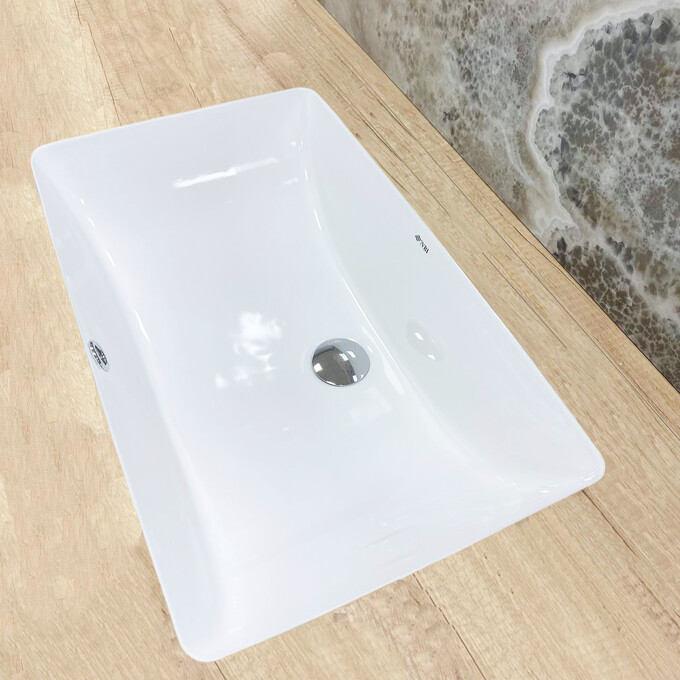 Умивальник VBI Montella White VBI-018036 (61x37 см, білий глянсовий, під стільницю), фото , изображение 3