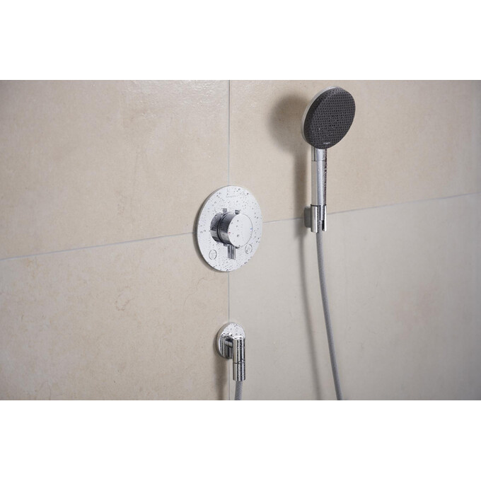 Внешняя часть смесителя скрытого монтажа с термостатом для ванны Hansgrohe Ecostat Comfort S Chrome 33715000 (хром), Цвет производителя: хром, фото 6