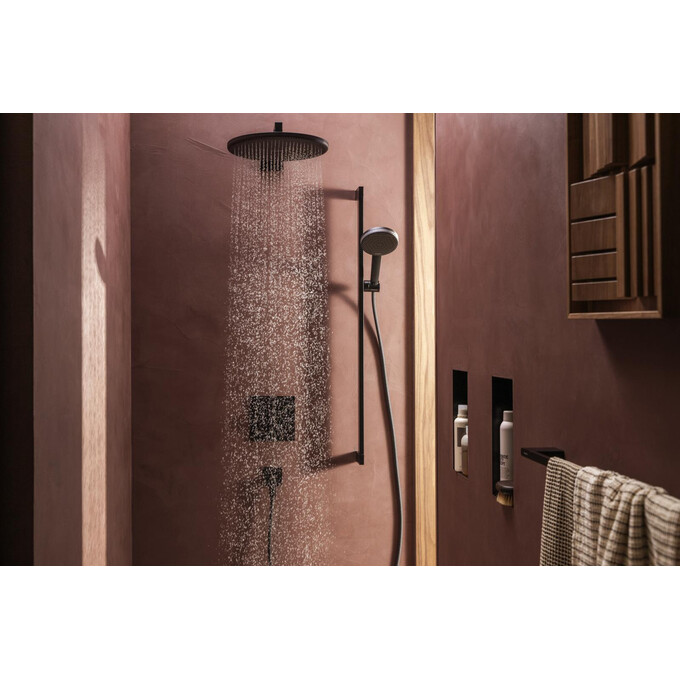 Верхний душ Hansgrohe Raindance Alive S 1jet Matt Black 24520670 (черный матовый), Цвет производителя: черный матовый, фото 6