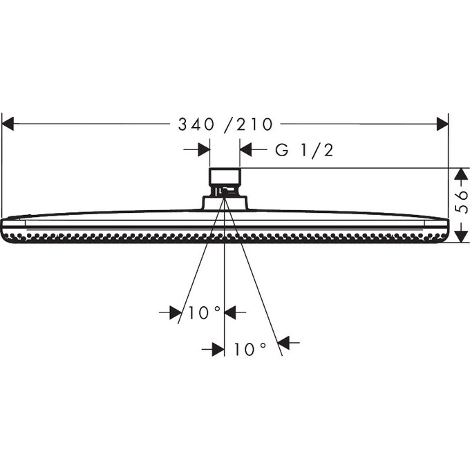 Верхний душ Hansgrohe Raindance Alive Q 1jet Brushed Bronze 24530140 (брашированная бронза), Цвет производителя: брашированная бронза, фото 5