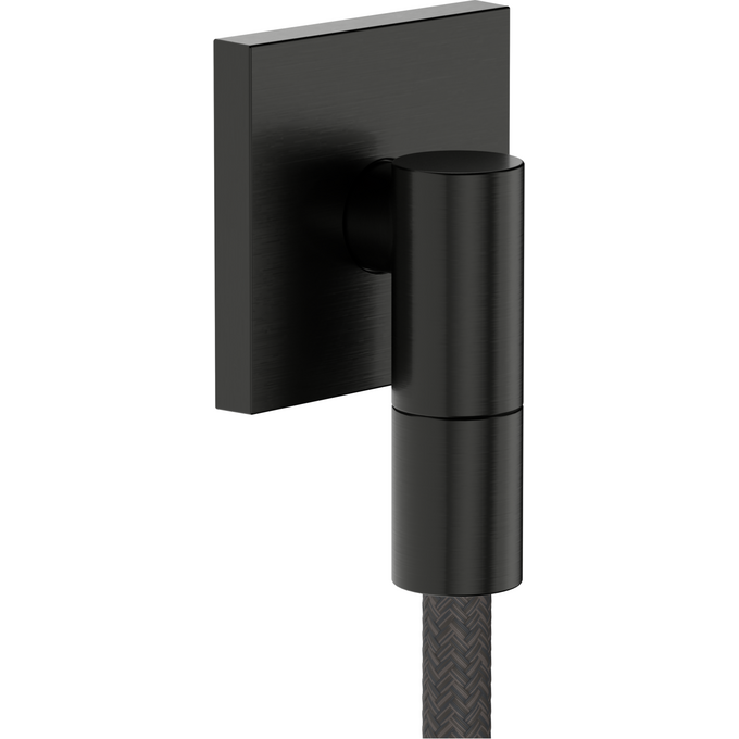 Подключение для душевого шланга Hansgrohe Fixfit FIine E Brushed Black Chrome 28883340 (брашированный черный хром), Цвет производителя: брашированный черный хром, фото 