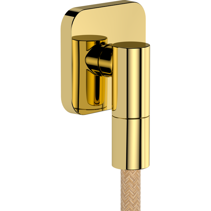 Подключение для душевого шланга Hansgrohe Fixfit FIine Q Polished Gold Optic 28884990 (золото), Цвет производителя: золото, фото 