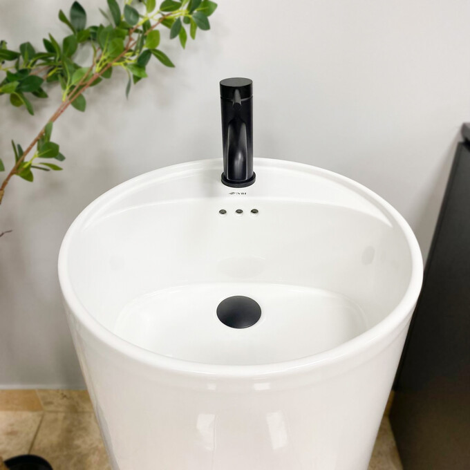 Умивальник VBI Marsala White VBI-019010 (42 см, білий глянсовий, підлоговий), фото , изображение 5