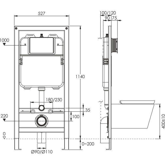 Инсталляция для унитаза Volle Master Ola 2130.000200 (с прокладкой и креплением к стене), фото 4